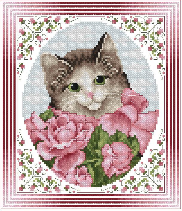 Rose Garden Cat